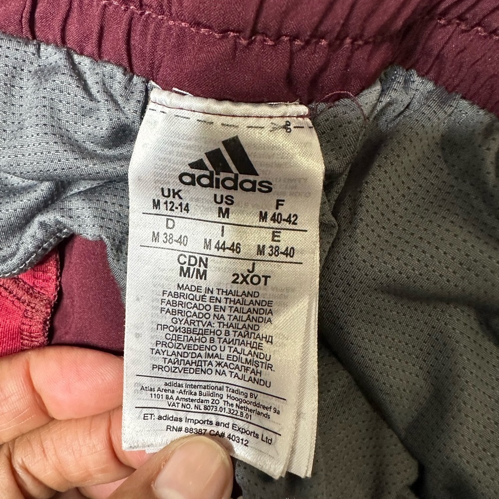 adidas Women's Burgundy Athletic Shorts - Picture 6 of 6